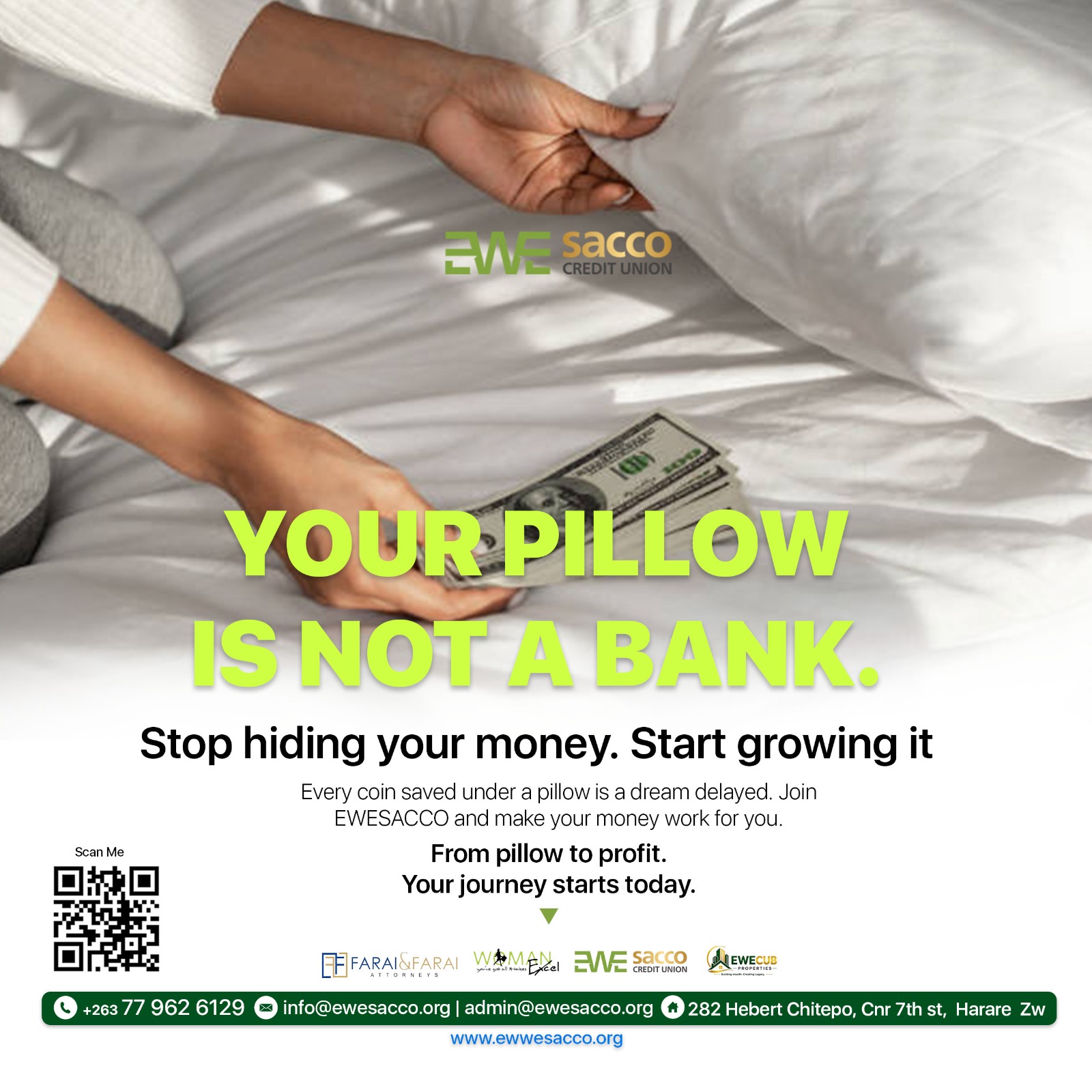 Your pillow is not a bank. Stop hiding your money, start growing it